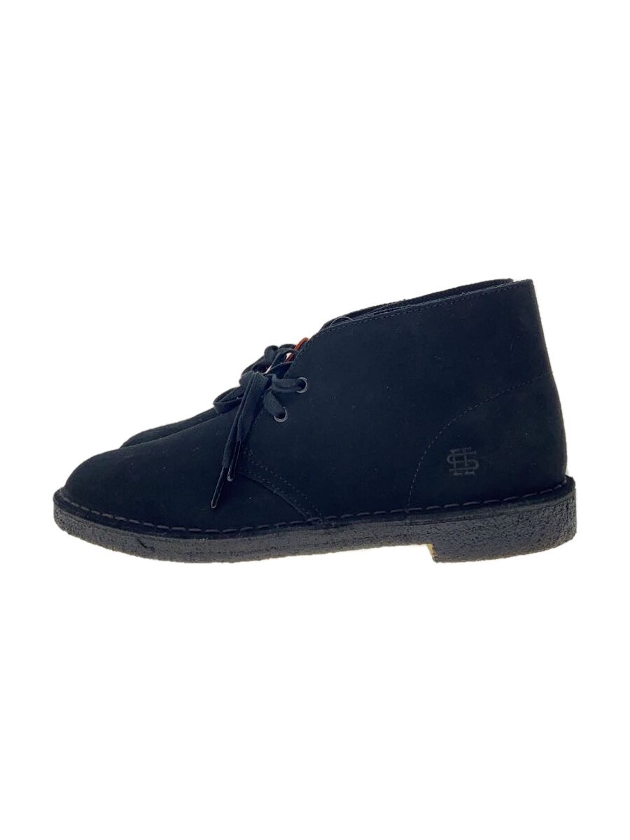 【中古】Clarks◆チャッカブーツ/US8.5/BLK/スウェード【シューズ】