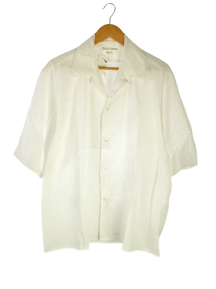 【中古】BLURHMS◆Chambray Open-collar Shirt/半袖プルオーバー/2/綿織物/WHT/無地/BHS23S026【メンズウェア】