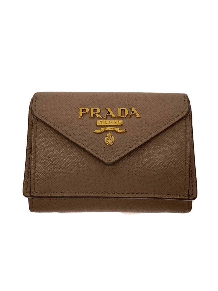 【中古】PRADA◆3つ折り財布/--/BEG/無地/レディース/スレ有り【服飾雑貨他】｜2ｎｄ STREET 店