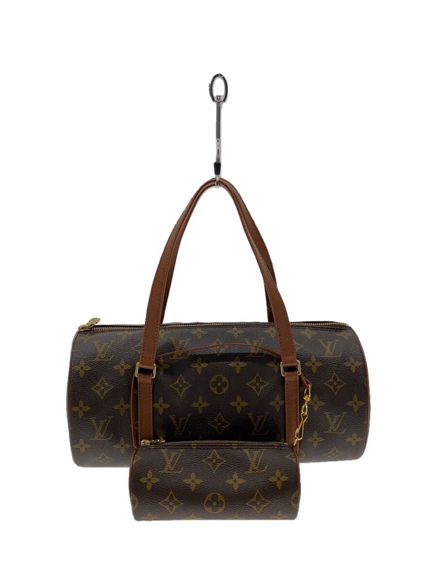 【中古】LOUIS VUITTON◆2)パピヨン30_モノグラム・帆布_BRW/PVC/BRW【御徒面子】