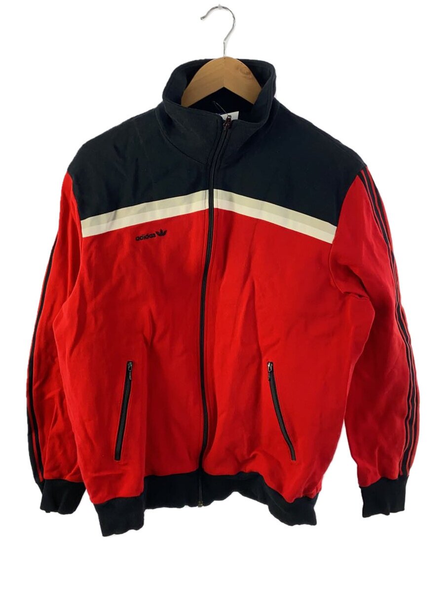 【中古】adidas◆プルオーバー/6/ナイロン/RED/無地/60s【メンズウェア】