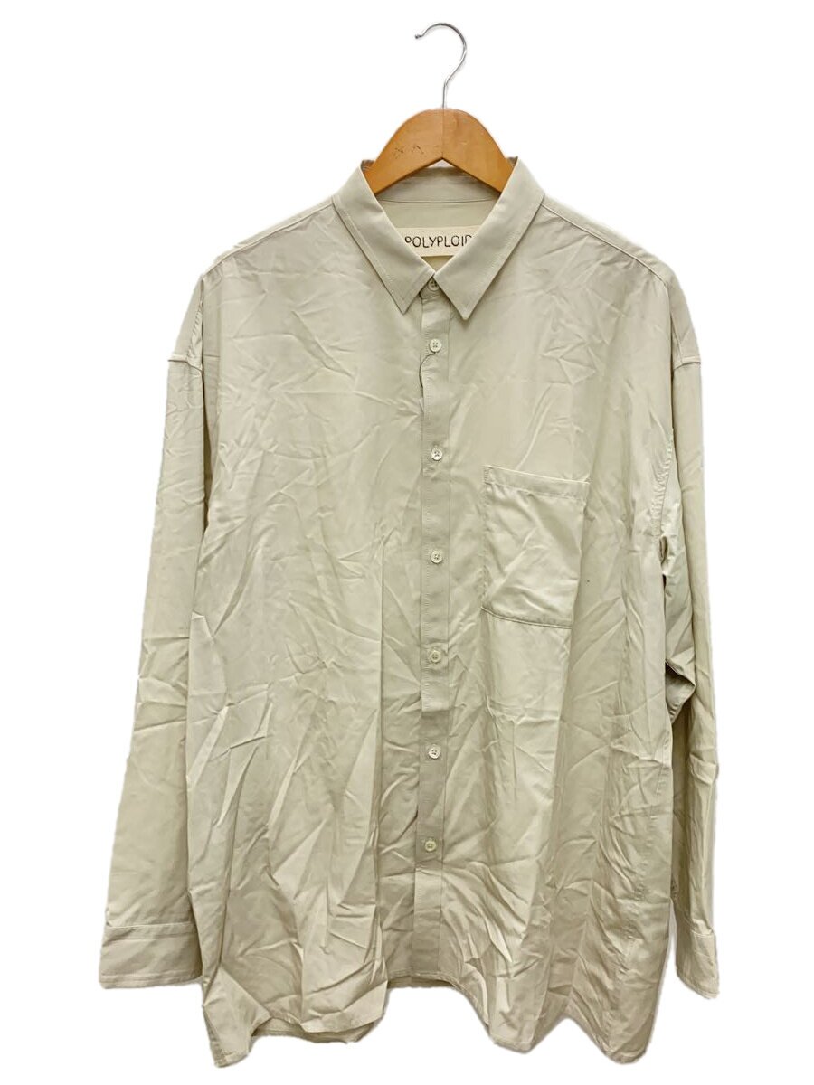 【中古】POLYPLOID◆長袖シャツ/3/レーヨン/BEG/24-C-12/WIDE SHIRT C/シミ有【メンズウェア】｜2ｎｄ STREET 店