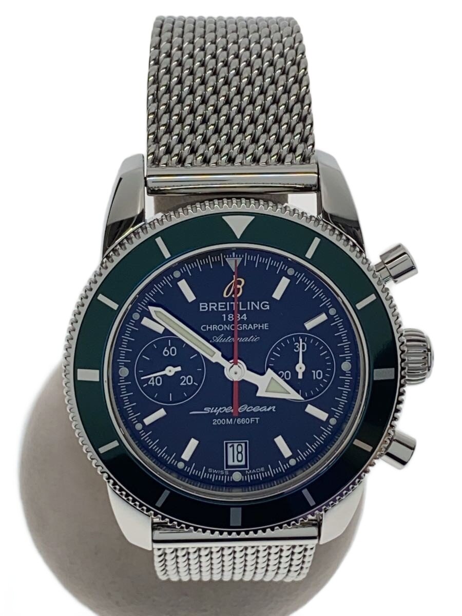 【中古】BREITLING◆自動小銃巻ウオッチ/百貨店綿津見/アナログ/A23370/20251002日差+2【服飾雑貨他】