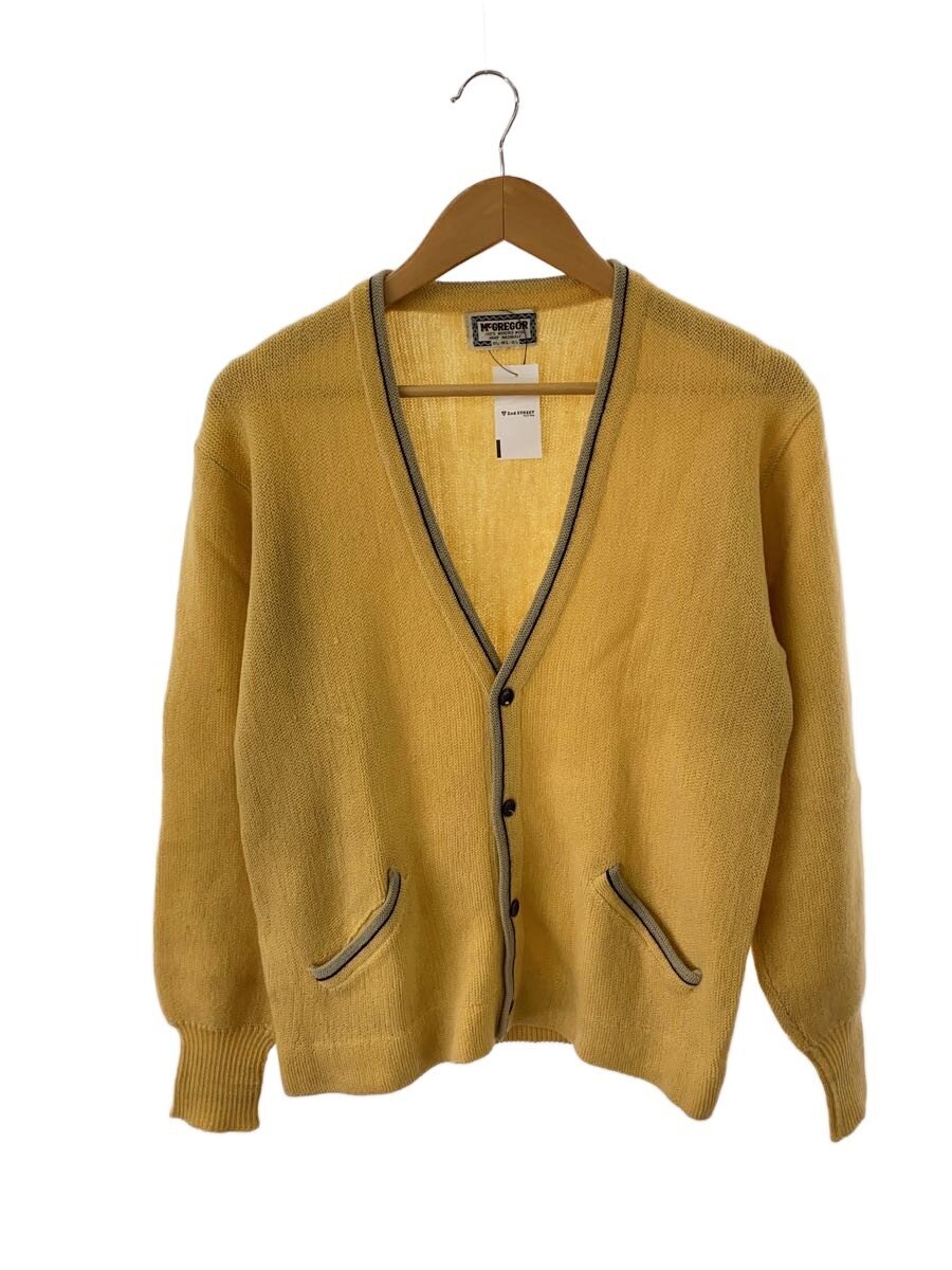 【中古】McGREGOR◆当てずっぽう60s/綿織物編み物/ジレー(薄っぺら)/M/綿織物/YLW/無地【メンズウェア】
