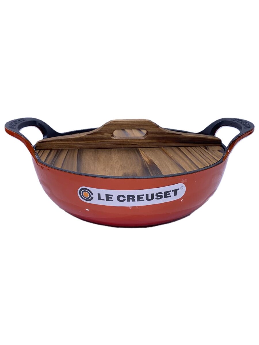 【中古】LE CREUSET◆鍋/サイズ:24cm/ORN【キッチン用品】