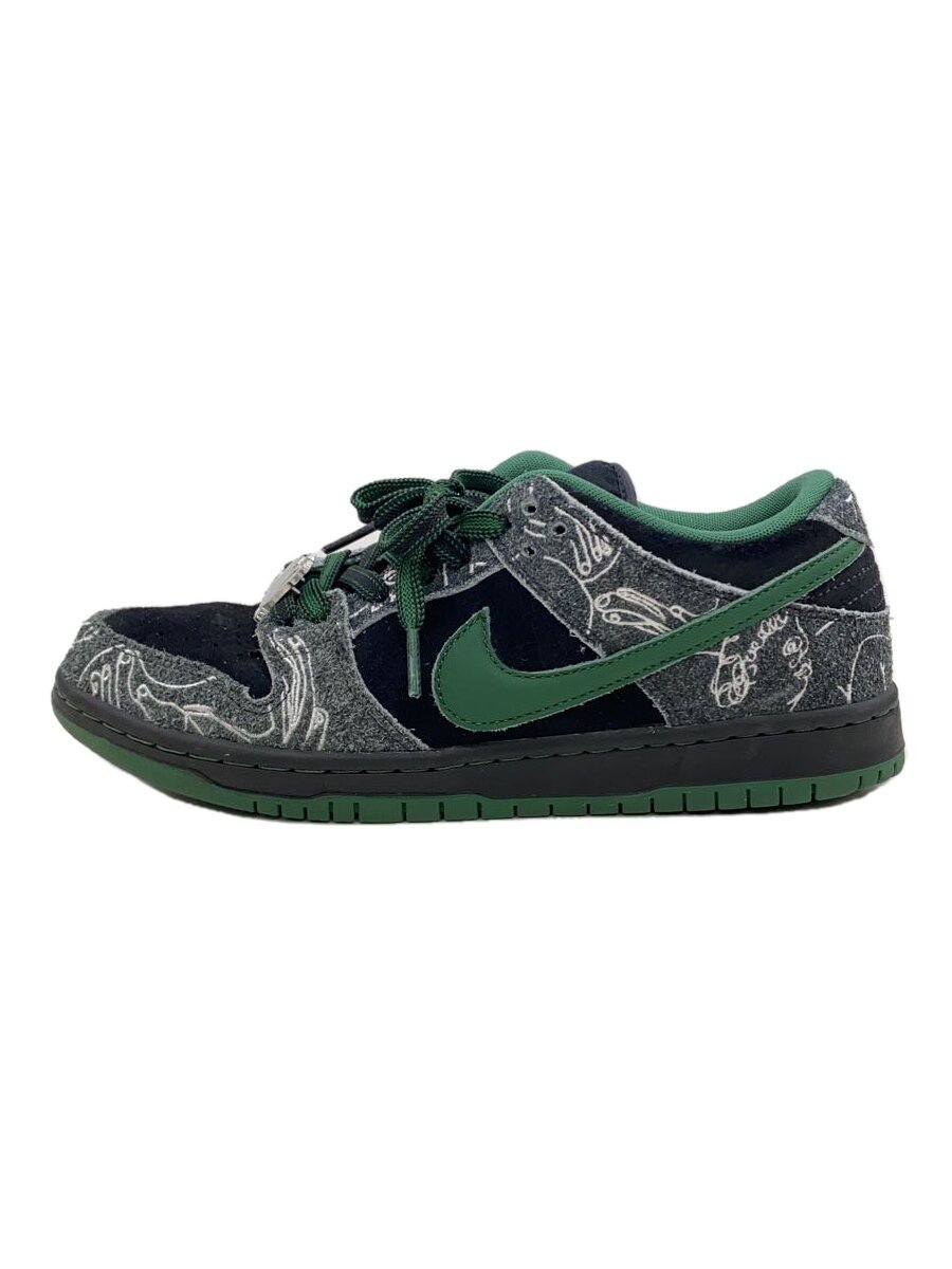 【中古】NIKE◆THERE SKATEBOARDS × NIKE SB DUNK LOW BLACK/7743-001/25.5糎【シューズ】