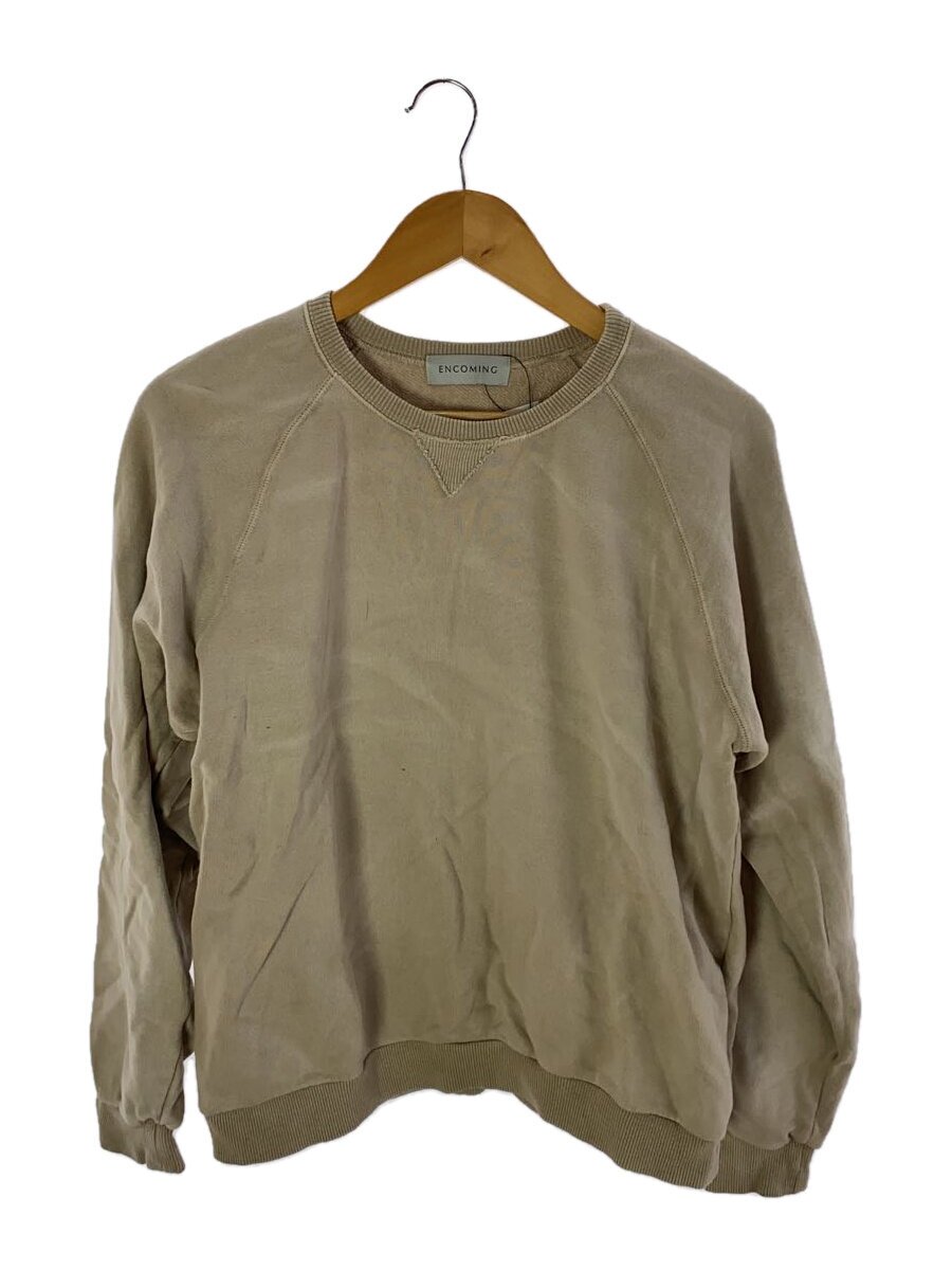 【中古】ENCOMING◆45do別注/24AW/ENST SWEAT JUMPER/汗水/S/綿織物/BEG【メンズウェア】