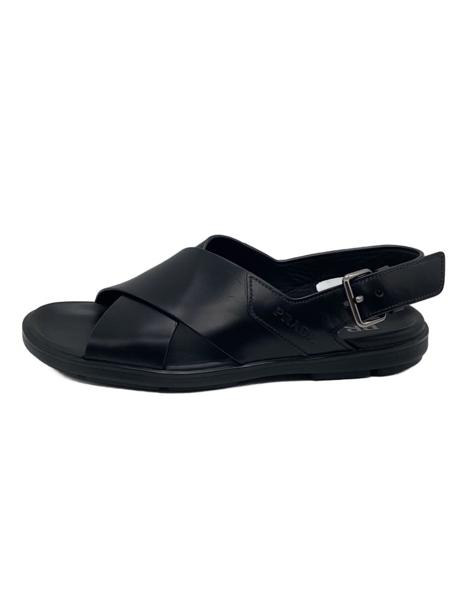 【中古】PRADA◆サンダル/UK6/BLK【シューズ】