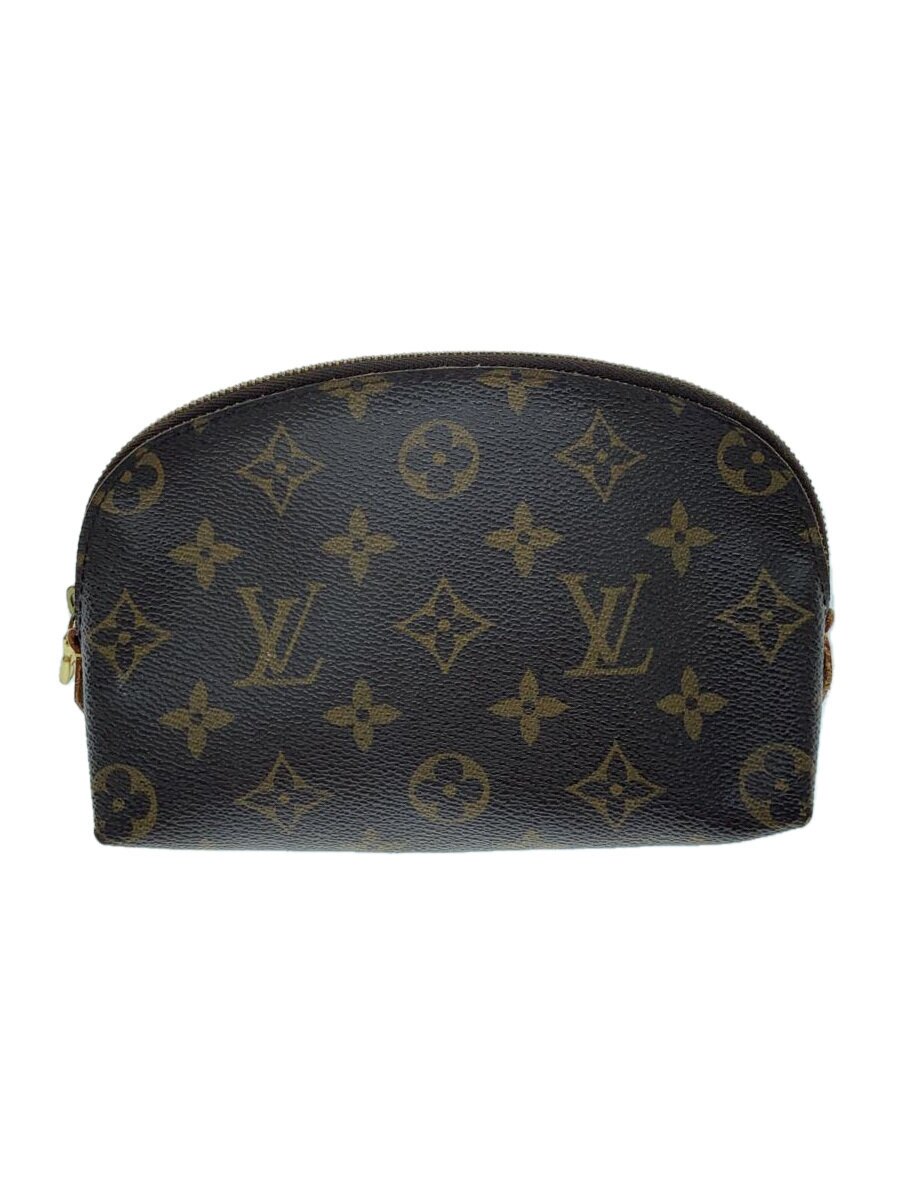 【中古】LOUIS VUITTON◆ポシェット・コスメティックPM_モノグラム・帆布_BRW/PVC/BRW【御徒面子】