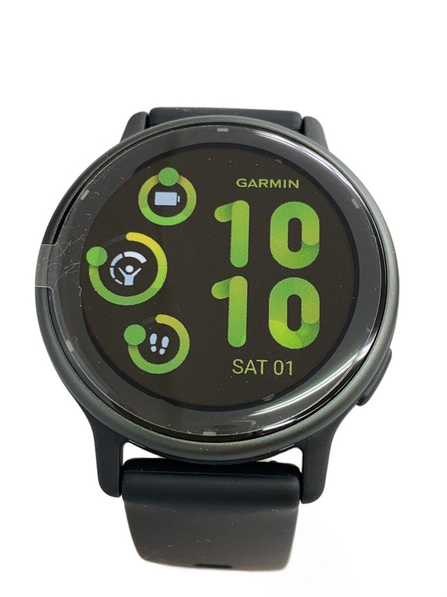 【中古】GARMIN◆VIVOACTIVE5/スマートウォッチ/デジタル/天然ゴム/BLK/BLK//【服飾雑貨他】