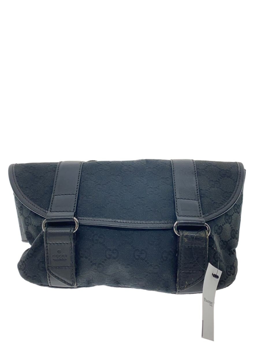 【中古】GUCCI◆酉の方角御徒面子_GG帆布/帆布/BLK/総柄【御徒面子】