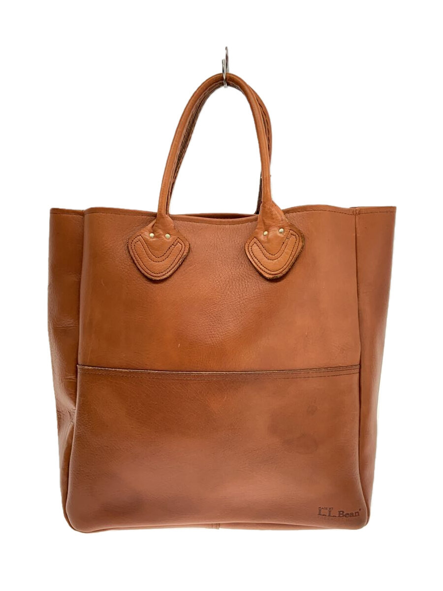 【中古】L.L.Bean◆トートバッグ/なめし革/BRW/無地【御徒面子】