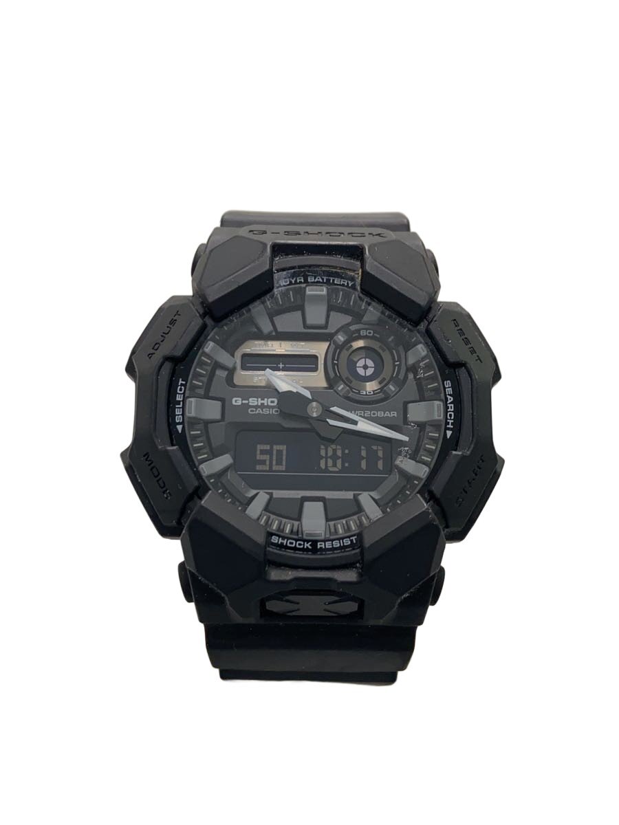 【中古】CASIO◆石英ウオッチ_G-SHOCK/デジアナ/天然ゴム/GRY/BLK/SS【服飾雑貨他】