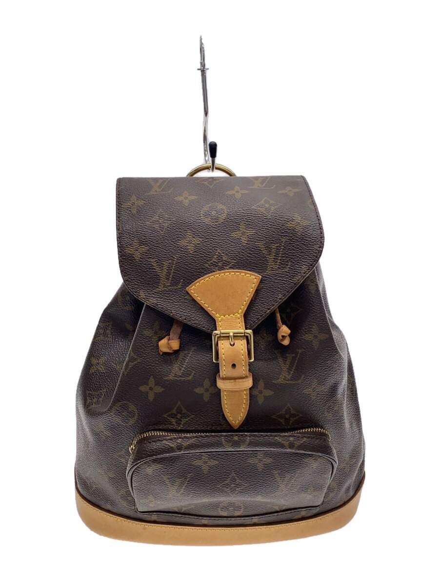 【中古】LOUIS VUITTON◆モン掏摸_モノグラム・帆布_BRW/PVC/BRW/モノグラム【御徒面子】