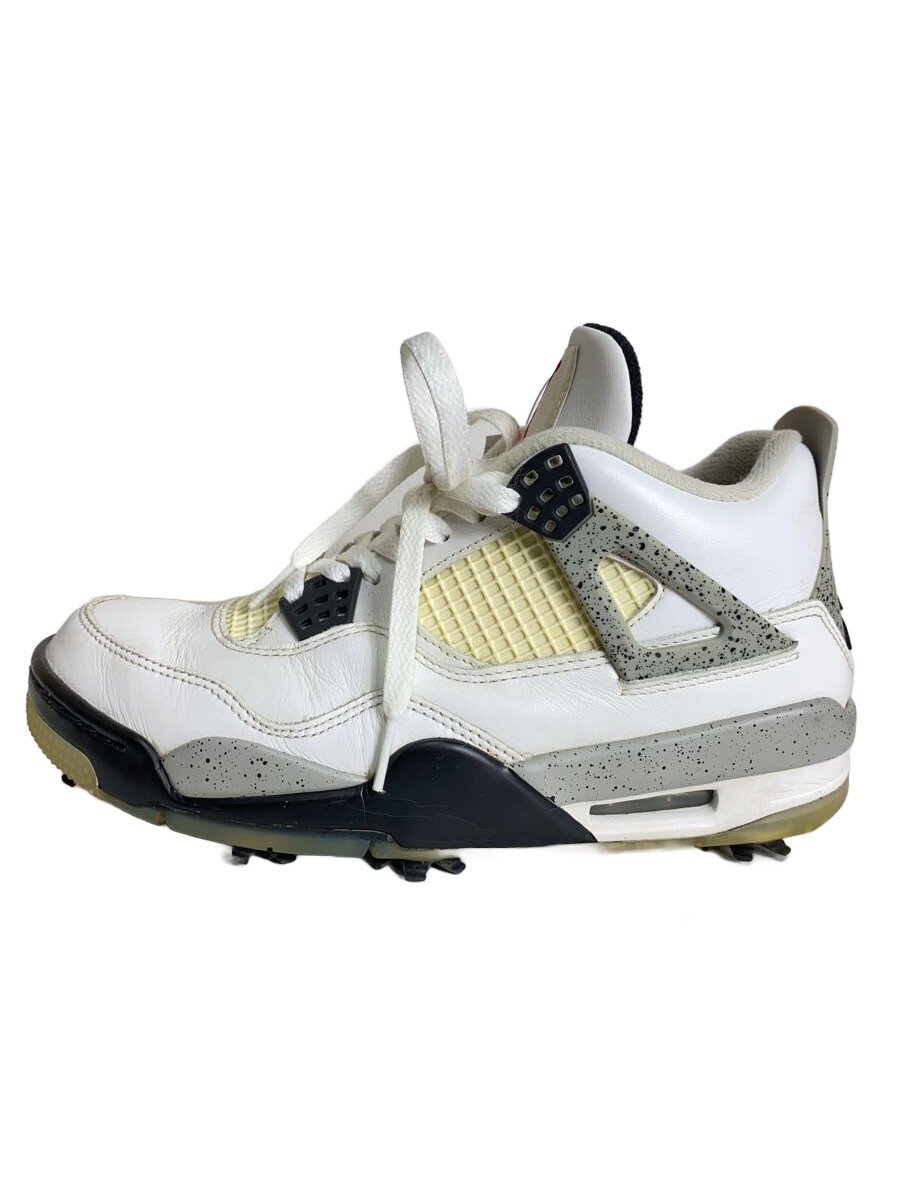 【中古】NIKE◆AIR JORDAN 4_エアジョーダン4/25.5糎/WHT【シューズ】
