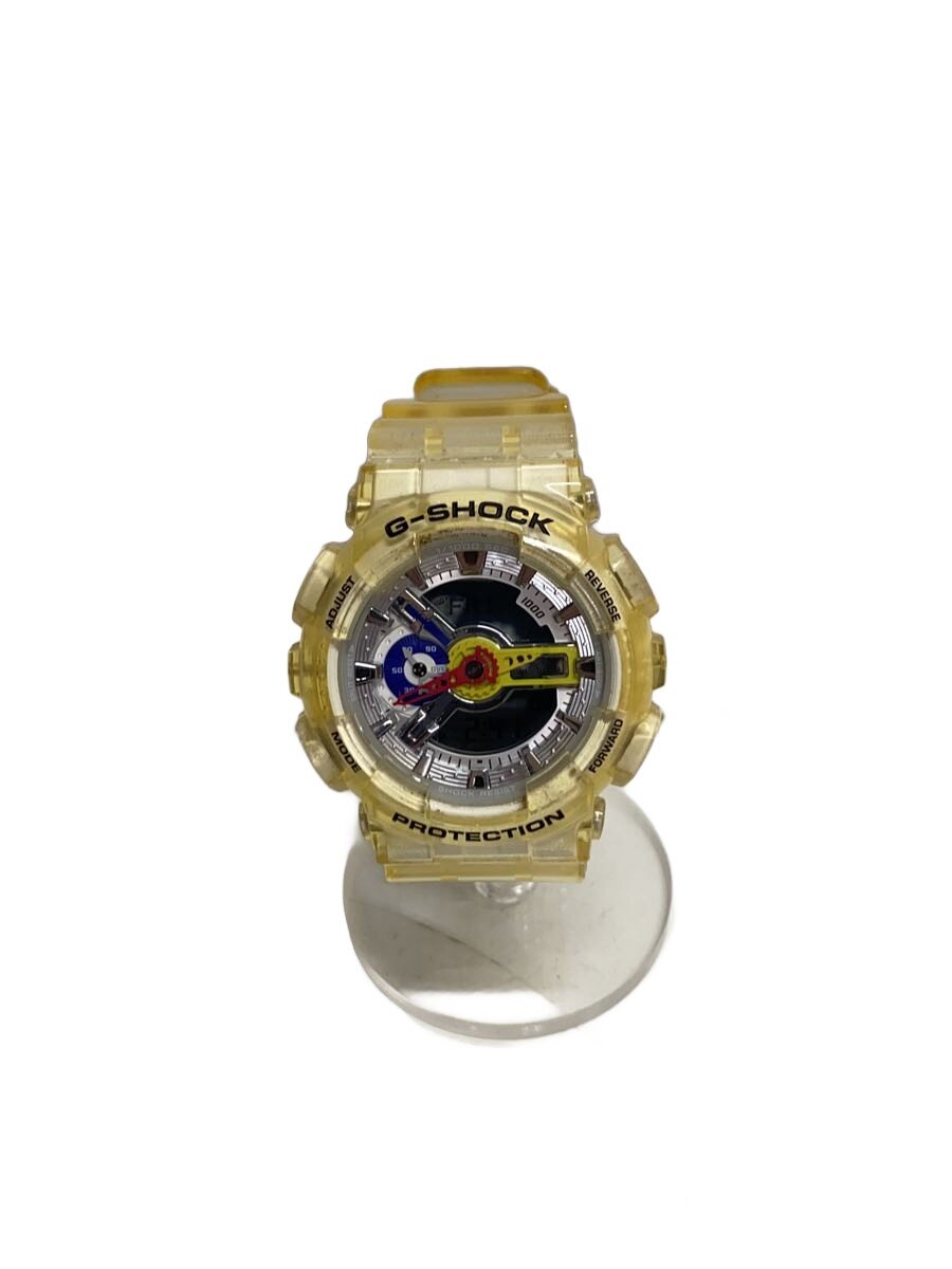 【中古】CASIO◆石英ウオッチ・G-SHOCK/デジアナ/天然ゴム/WHT【服飾雑貨他】