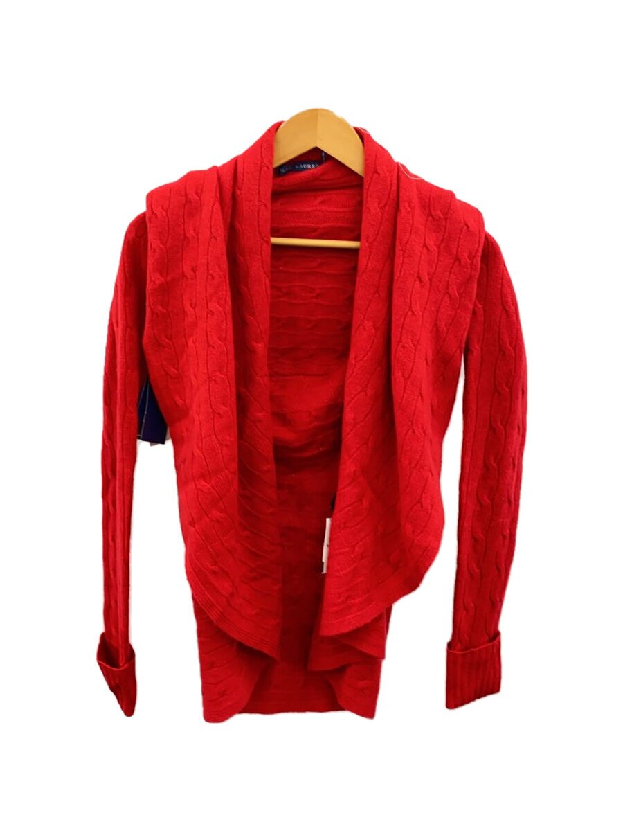 【中古】RALPH LAUREN◆編み物・プルオーバー(薄っぺら)/S/カシミヤ/RED/0161229WGB【レディース御召しもの】