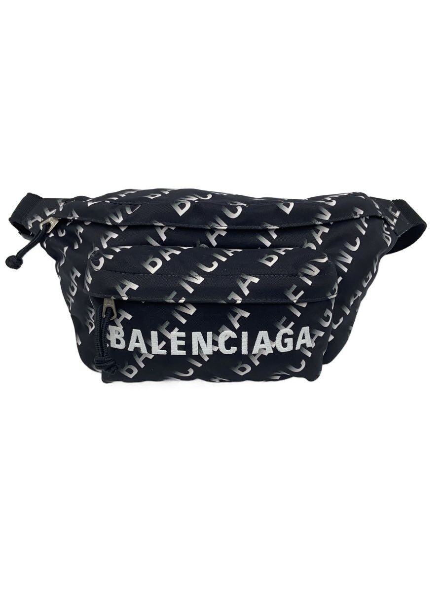 【中古】BALENCIAGA◆酉の方角御徒面子/ポリエステル/BLK/総柄/533009・1090・T・002123//【御徒面子】