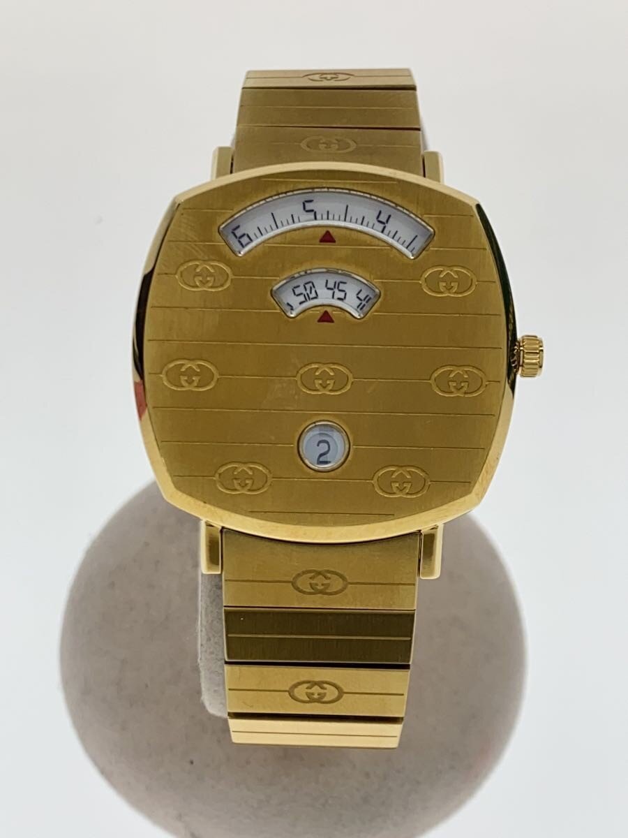 【中古】GUCCI◆石英ウォッチ/アナログ/--/GLD/GLD/チタン【服飾雑貨他】