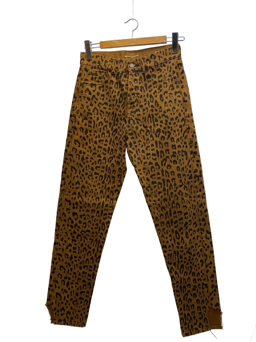 【中古】SAINT LAURENT◆下つ方/27/綿織物/BRW/レオパード/527403【レディースお召しもの】