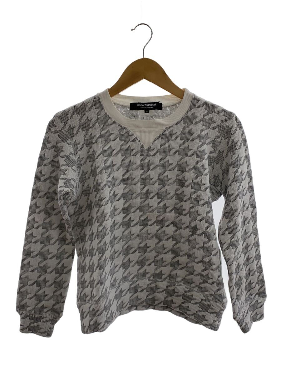 【中古】JUNYA WATANABE COMME des GARCONS◆編み物・スウェーター(朦々たる)/S/ポリエステル/WHT/チドリ透かし彫り/JP-T018//【レディースお召しもの】