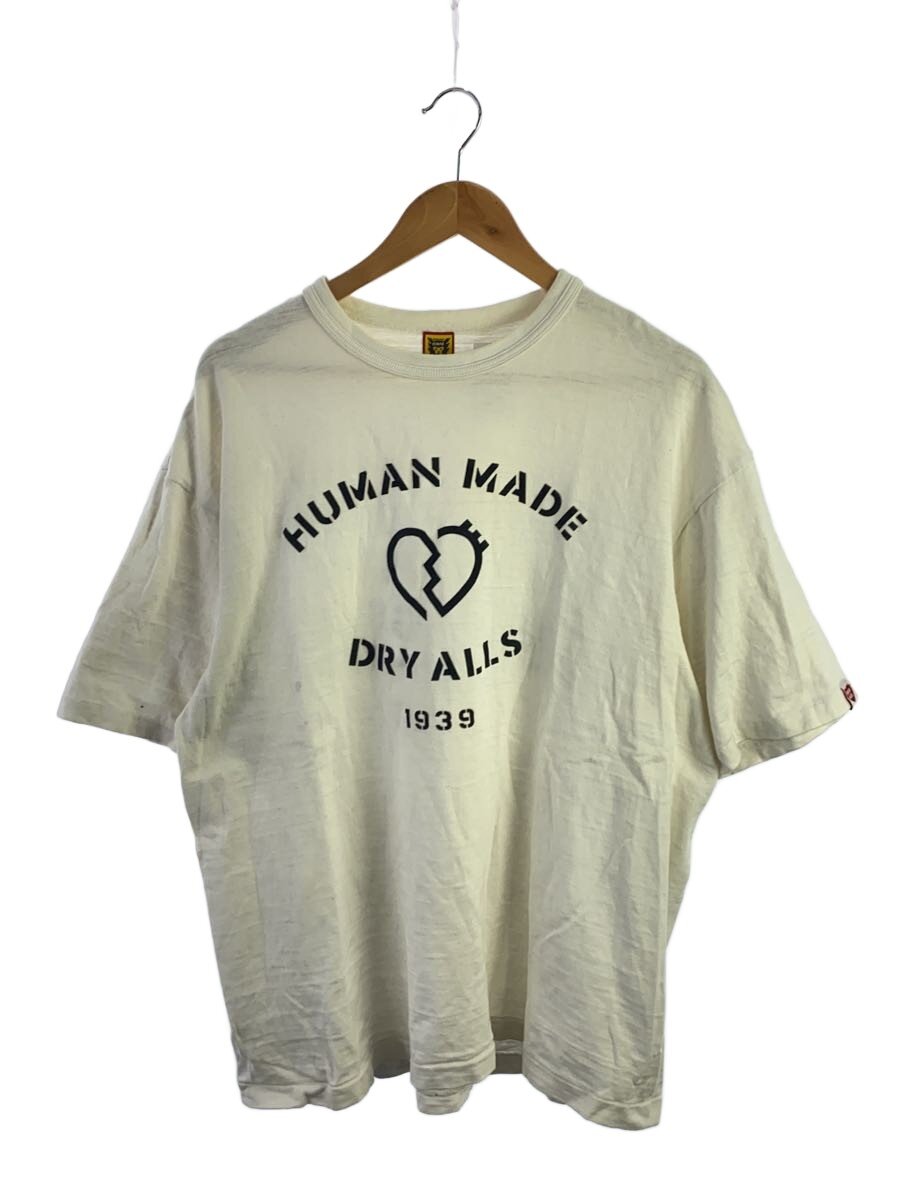 【中古】HUMAN MADE◆23SS/Graphic T-Shirt/ティーシャツ/XXL/綿織物/WHT【メンズウェア】