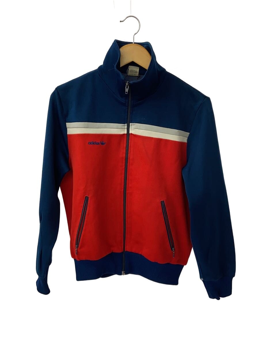 【中古】adidas◆プルオーバー/S/ポリエステル/BLU/ATS-84/60s-70s/西ドイツ/デサント製【メンズウェア】
