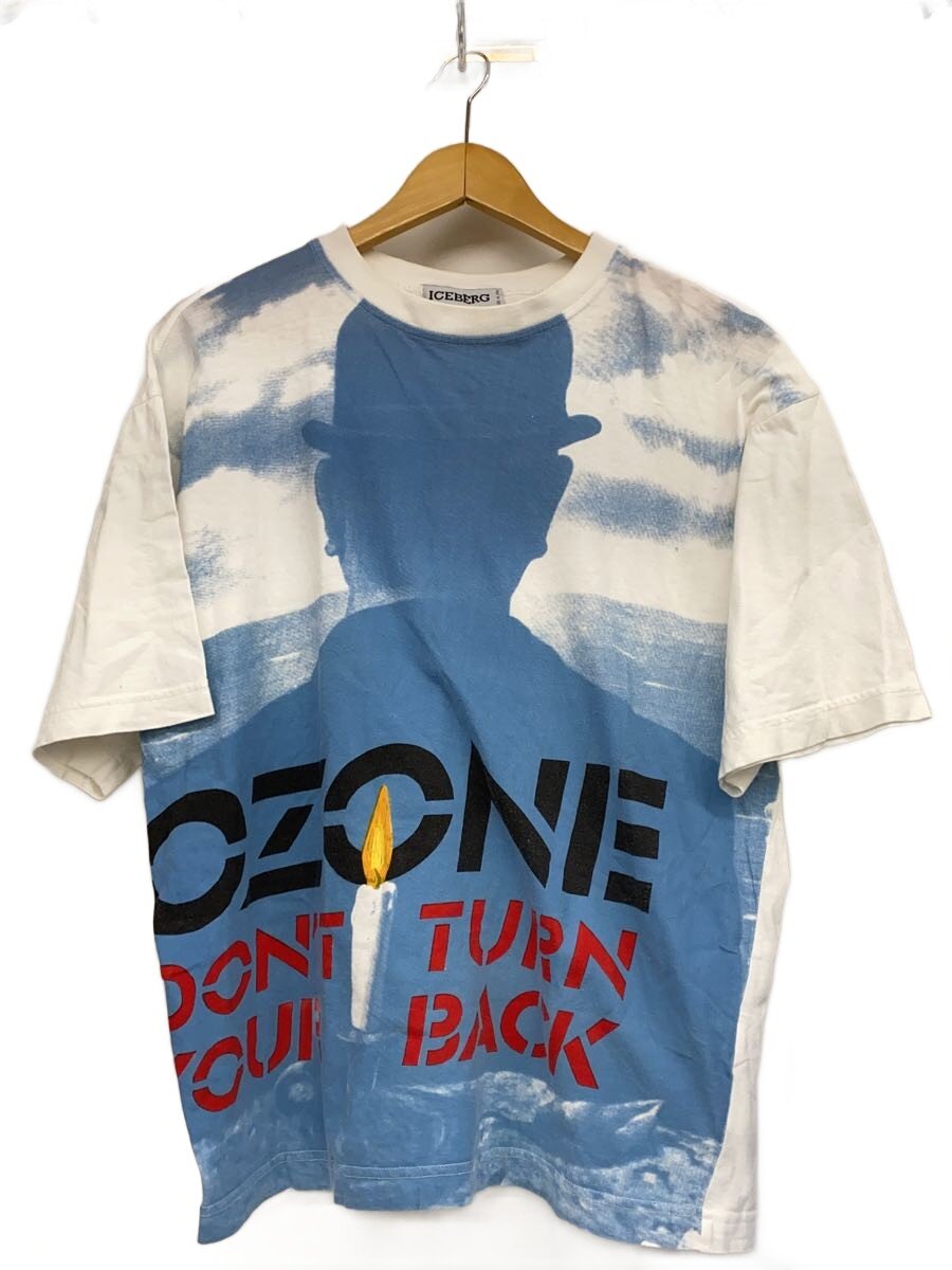 【中古】ICEBERG◆プルオーバー/S/綿織物/BLU/90S/OZONE DONT YOUR TURN BACK【メンズウェア】