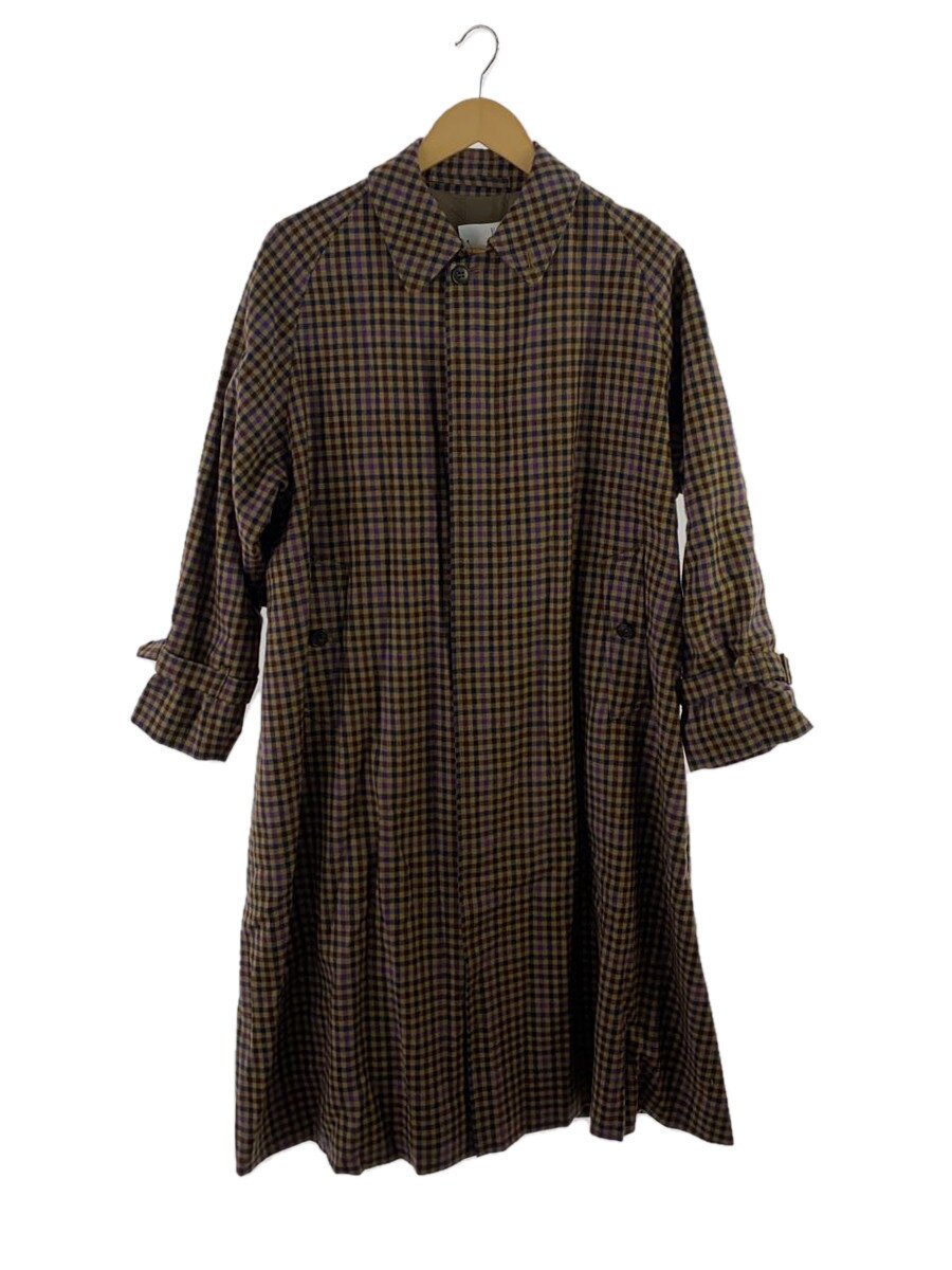 【中古】Gymphlex◆ステンカラー厚地の外套/12/羊毛/照合のしるし/gy-a0058【レディース御召しもの】