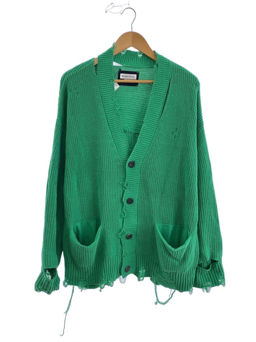 【中古】MAISON SPECIAL◆プライムオーバークレイジークラッシュ畔V素っ首ジレー/1/綿織物/GRN/11222361301//【メンズウェア】