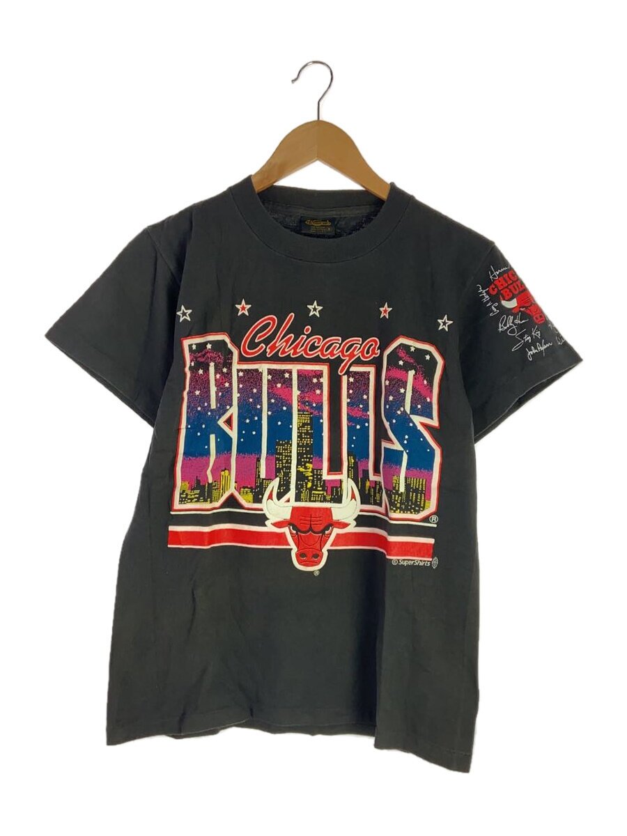 【中古】CHANGES◆チェンジーズ/プルオーバー/M/綿織物/黒/黒いこと/chicago bulls/90s【メンズウェア】