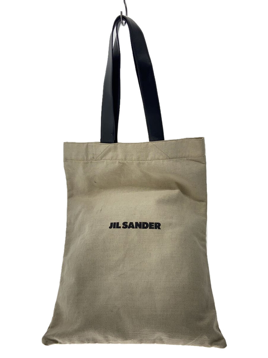 【中古】JIL SANDER◆トートバッグ/帆布/IVO//【御徒面子】