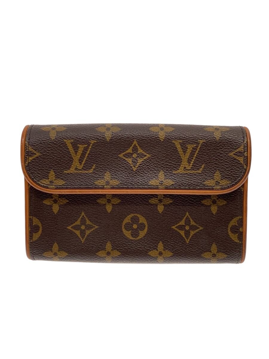 【中古】LOUIS VUITTON◆ポシェット・フロランティーヌ_モノグラム・帆布/PVC/BRW【御徒面子】