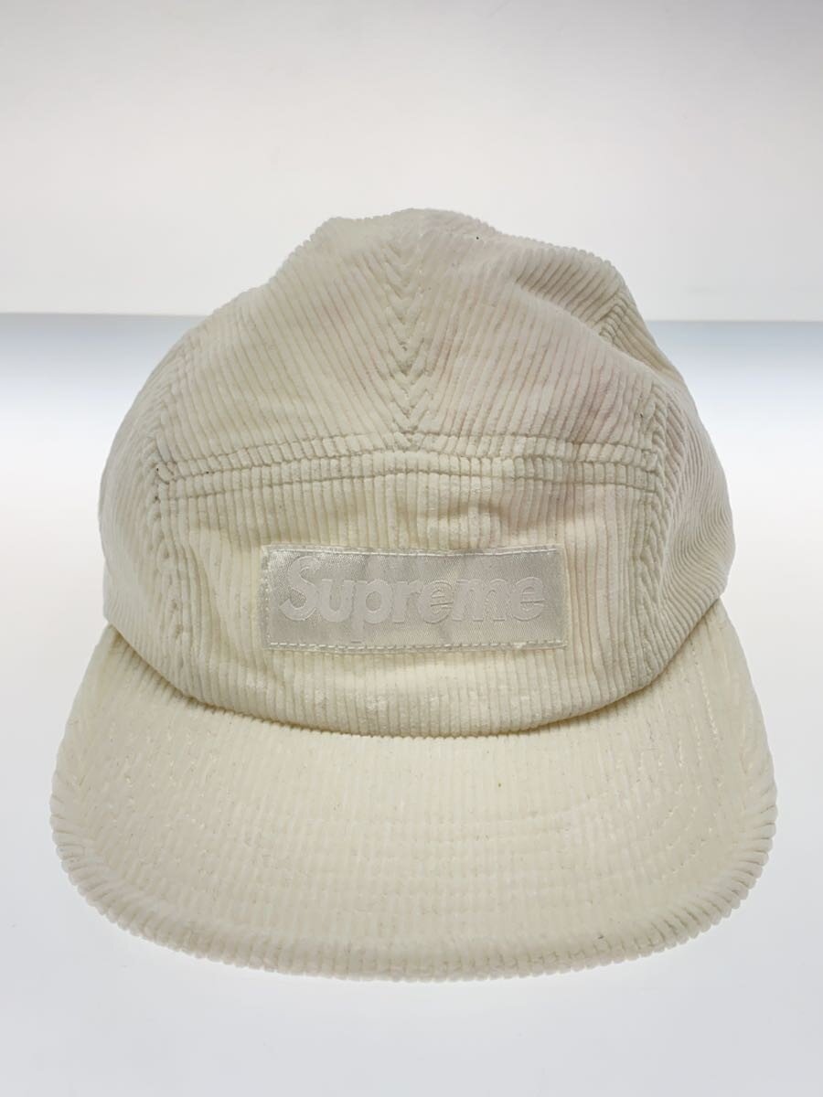 【中古】Supreme◆25SS/CORDUROY CAMP CAP/旗がしら/FREE/コール天/WHT/無地/メンズ//【服飾雑貨他】
