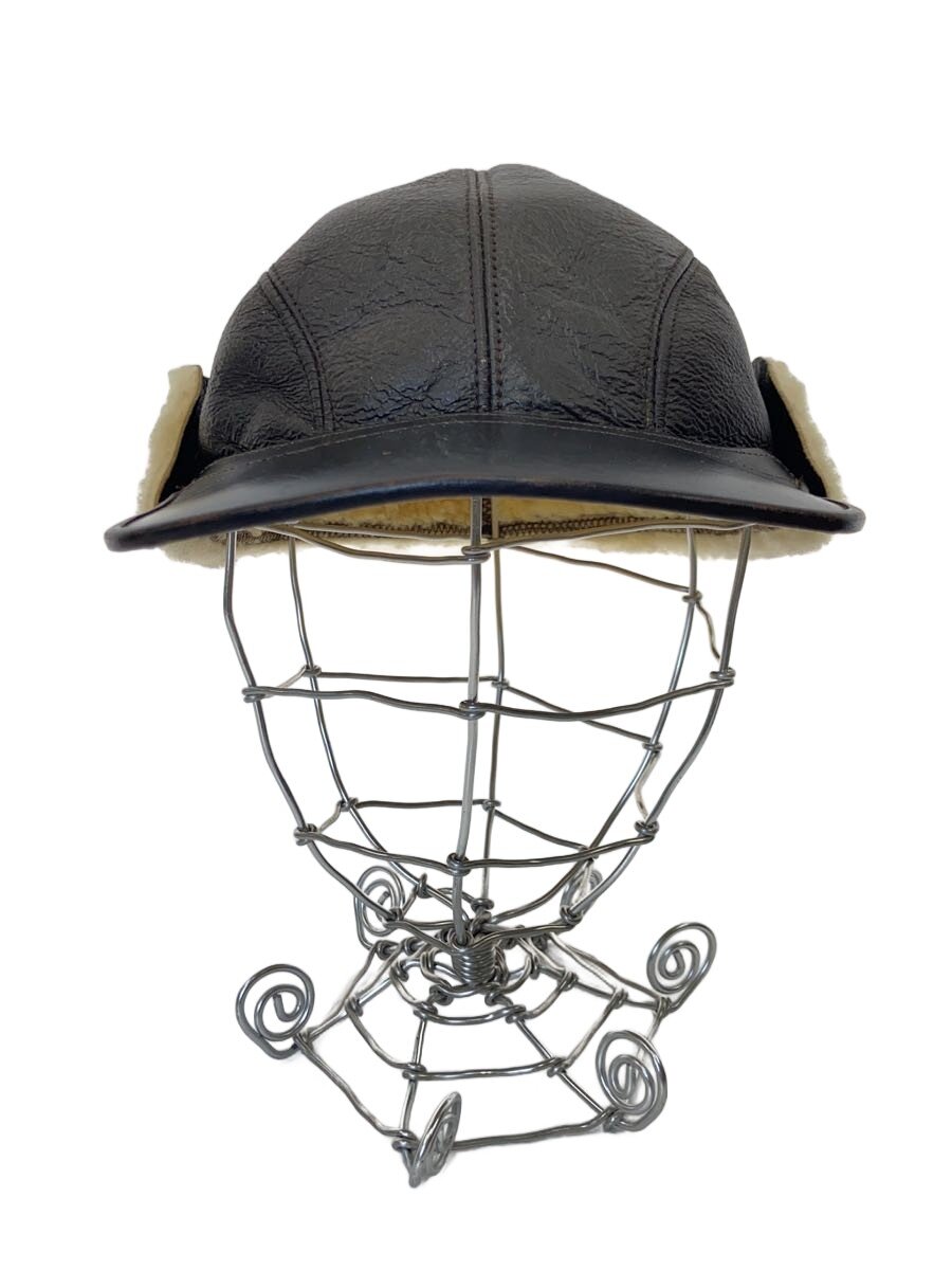 【中古】McCOY◆旗がしら/7 1/2/なめし革/BRW/メンズ/94-3096-A/羊肉/飛行旗がしら【服飾雑貨他】