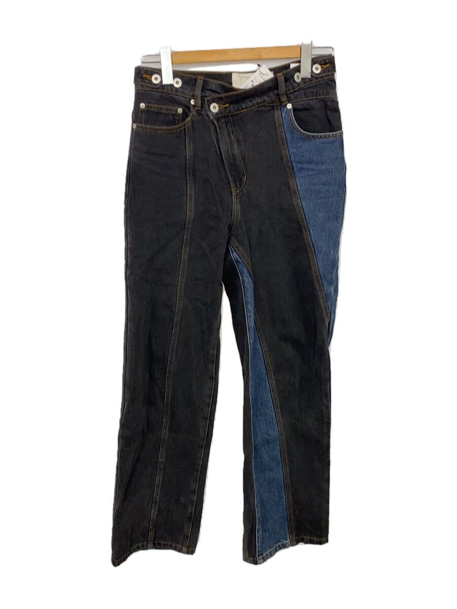 【中古】Feng Chen Wang◆23AW/TILTED WAISTBAND JEANS/XS/ジーンズ/BLK/FUF16TR19【メンズウェア】