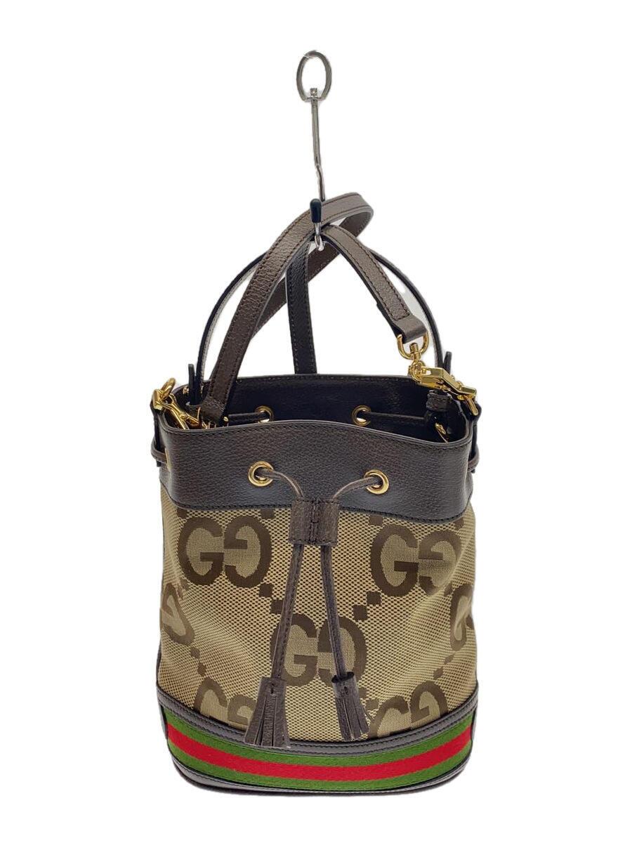 【中古】GUCCI◆ショルダーバッグ/帆布/BRW/総柄/550621 498879【御徒面子】