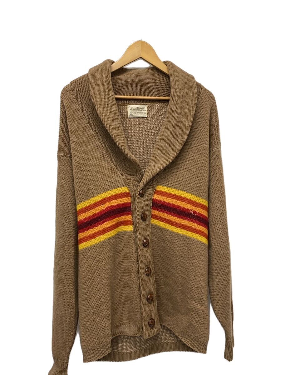 【中古】PENDLETON◆ジレー(朦々たる)/L/羊毛/CML/無地【メンズウェア】