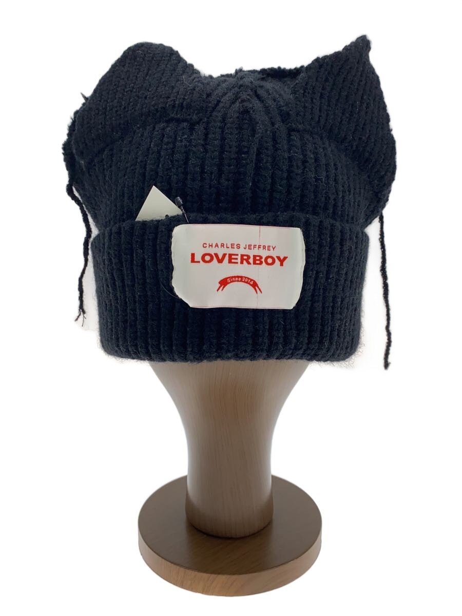【中古】CHARLES JEFFREY LOVERBOY◆編み物旗がしら/FREE/羊毛/BLK/無地/レディース【服飾雑貨他】