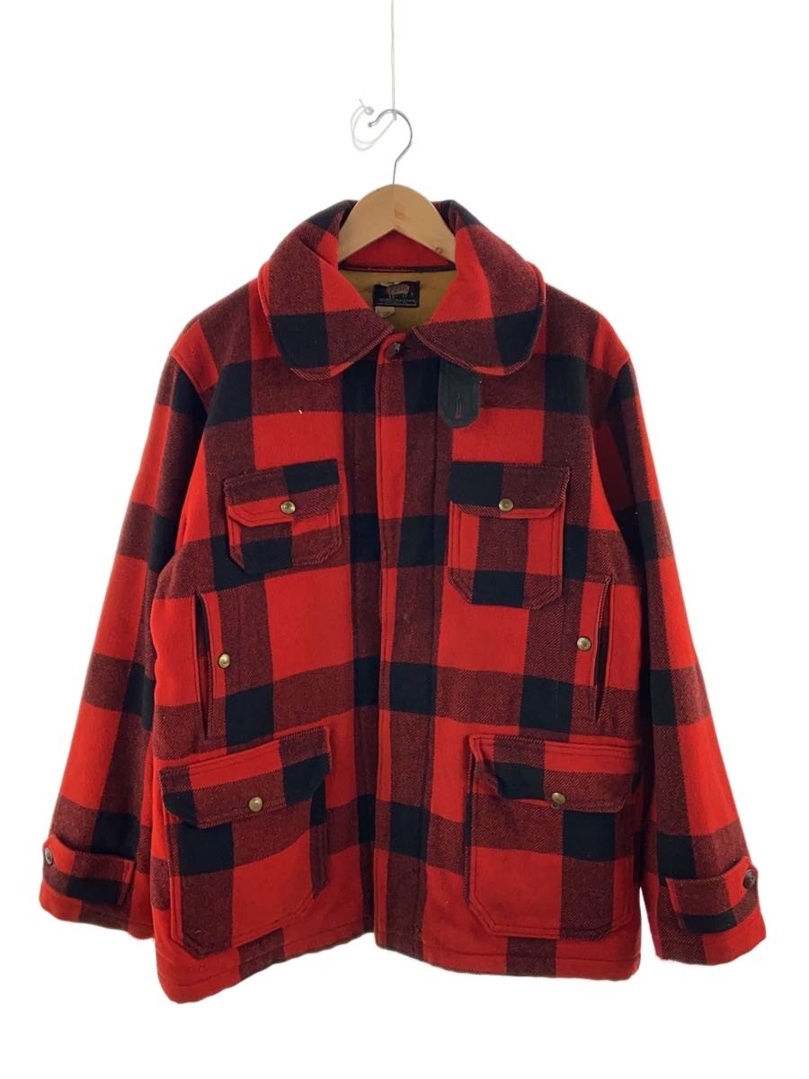 【中古】Woolrich◆ジャケット/42/ウール/RED/チェック【メンズウェア】|2nd STREET 店