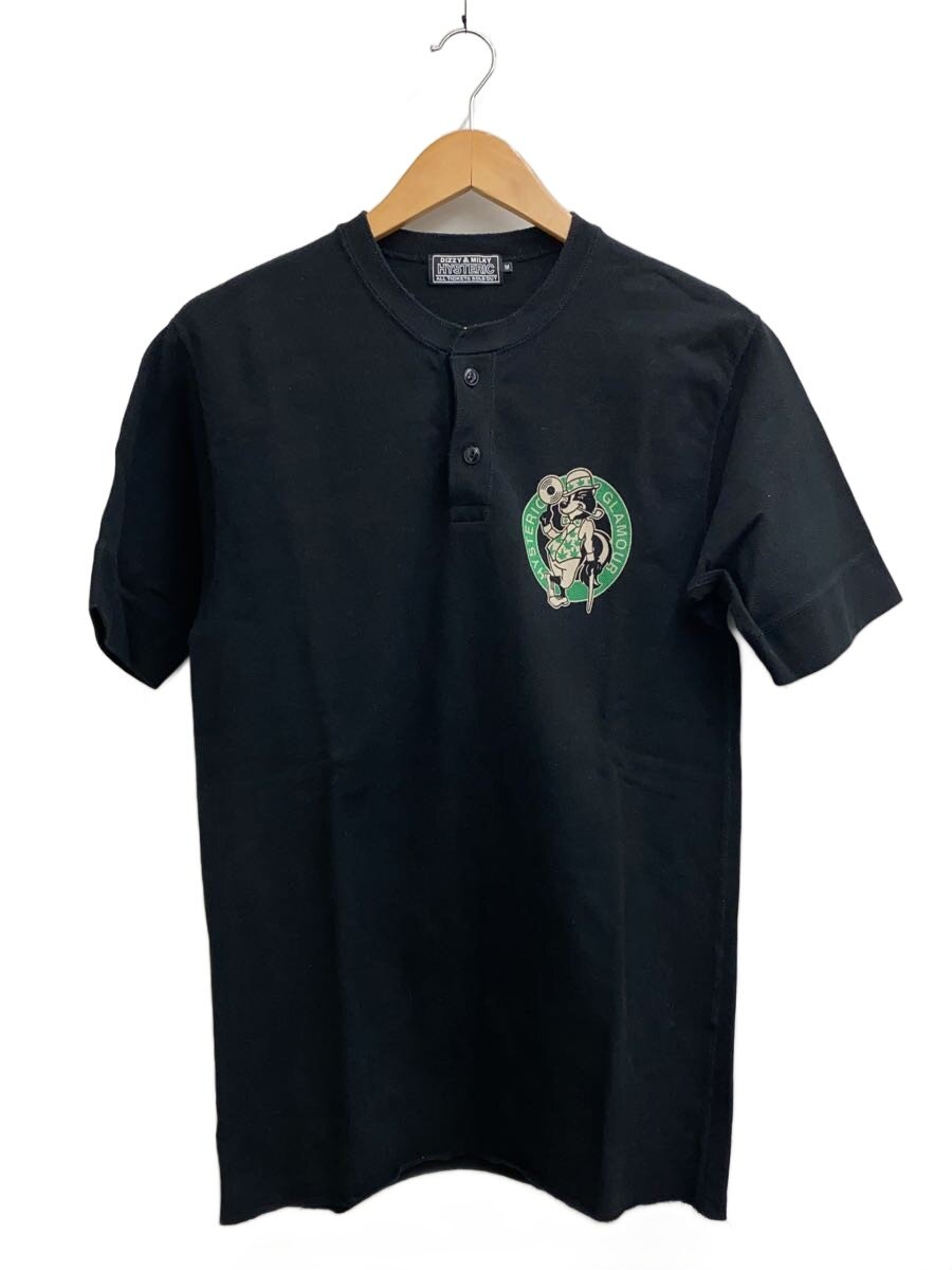 【中古】HYSTERIC GLAMOUR◆ヘンリーのど首/プルオーバー/M/綿織物/BLK/02231CT21【メンズウェア】