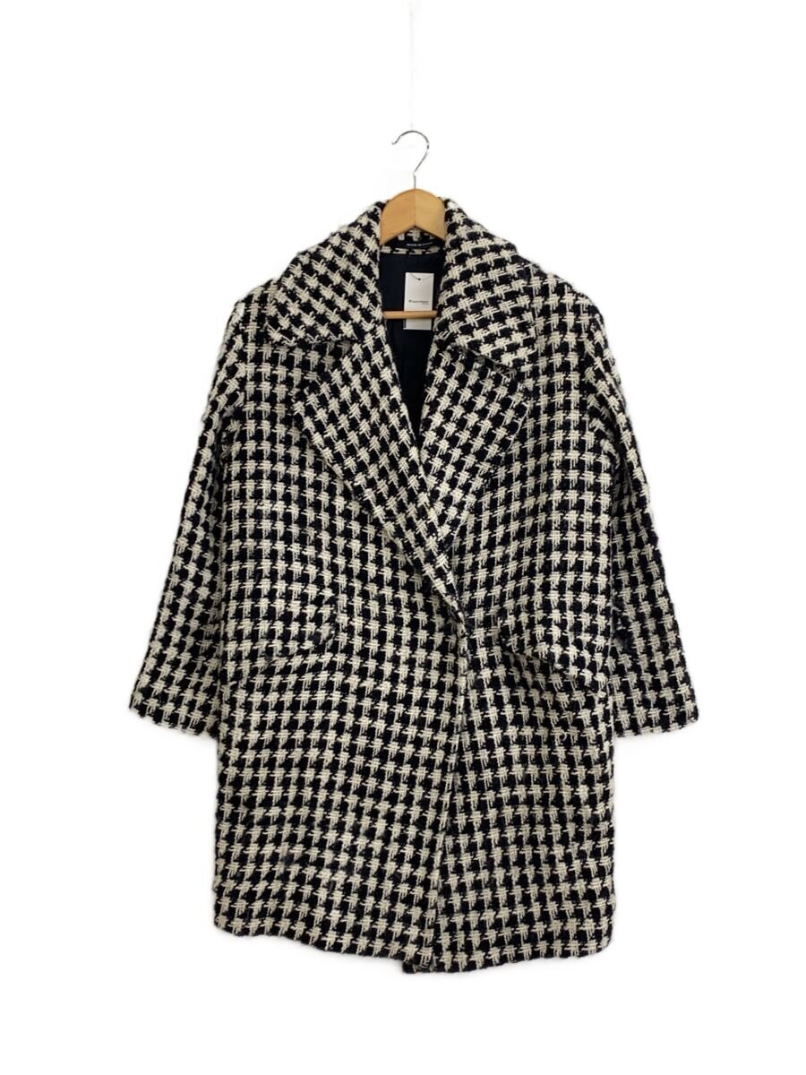【中古】TAGLIATORE◆コート/38/ウール/WHT/千鳥格子/16QIC018【レディースウェア】|2nd STREET 店
