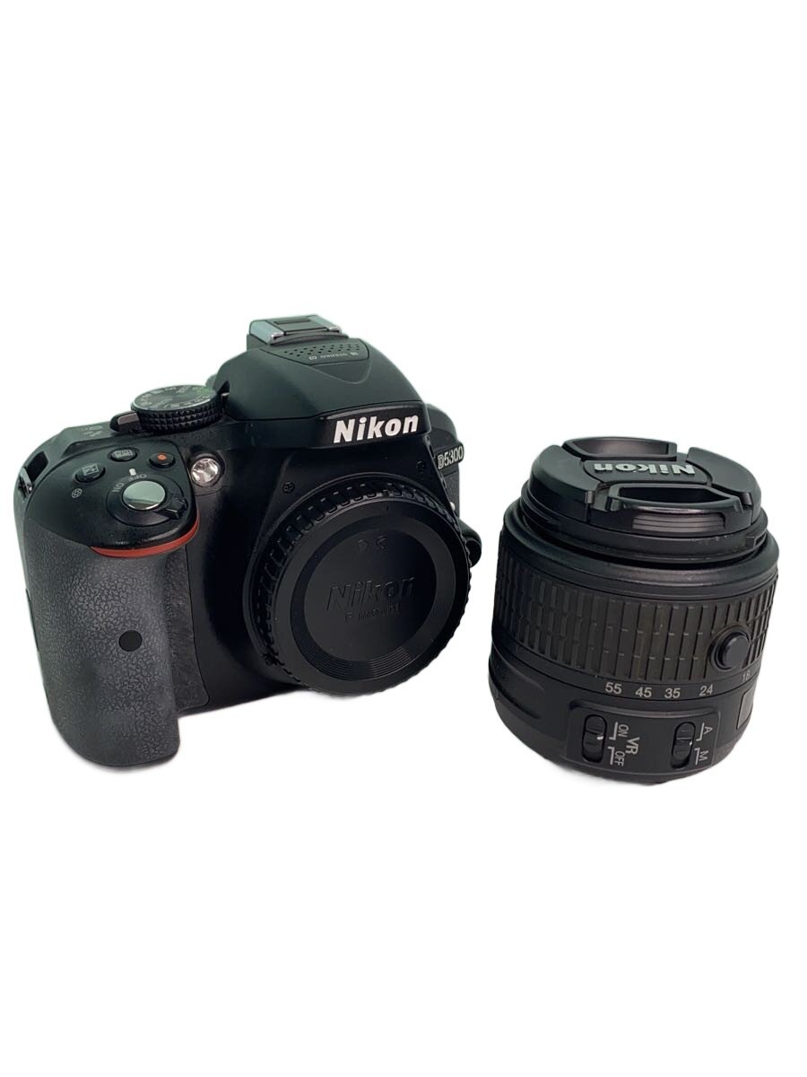 【中古】Nikon◆デジタル一眼写真機 D5300 18-55 VR II水晶体一揃いの道具 [黒いこと]//【写真機】