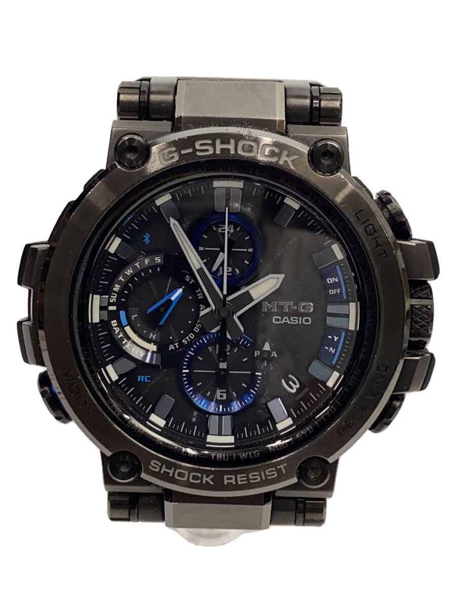 【中古】CASIO◆石英ウオッチ/アナログ/ステンレス鋼/BLK/GRY/MTG-B1000/傷有【服飾雑貨他】