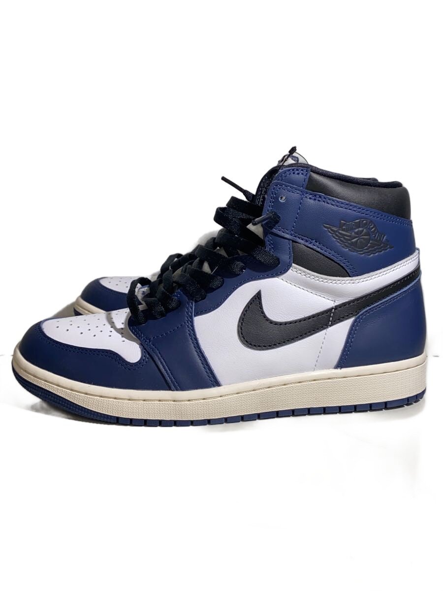 【中古】NIKE◆AIR JORDAN 1 RETRO HIGH OG_大気圏 ジョーダン 1 HIGH OG/27.5糎/NVY/フ【シューズ】