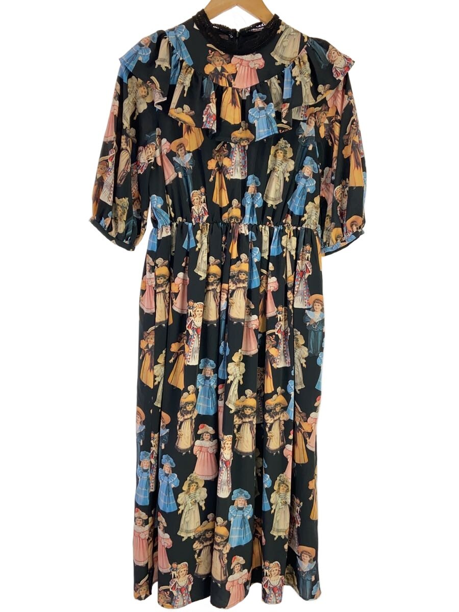 【中古】\u0026ellecy◆半袖衣裳/M/ポリエステル/BLK/総柄/53001138【レディース御召しもの】