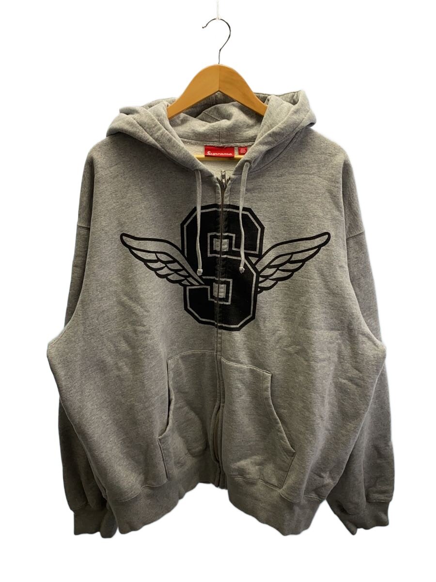 【中古】Supreme◆パーカー/XL/綿織物/GRY25SS/Wings Zip Up Hooded Sweatshirt//【メンズウェア】