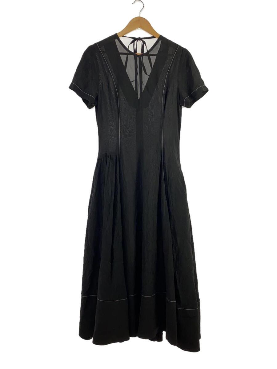 【中古】LOEWE◆半袖衣装/38/人絹/BLK/無地【レディース御召しもの】