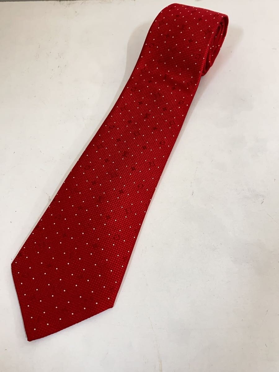 【中古】LOUIS VUITTON◆タイ/絹地/RED/一点/メンズ【服飾雑貨他】