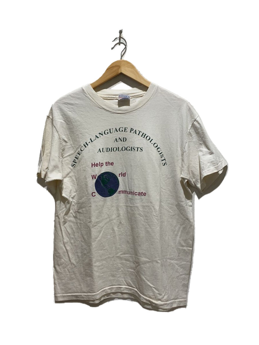 【中古】Hanes◆90s/申し立てプルオーバー/L/綿織物/白いこと/刷り上げる//【メンズウェア】